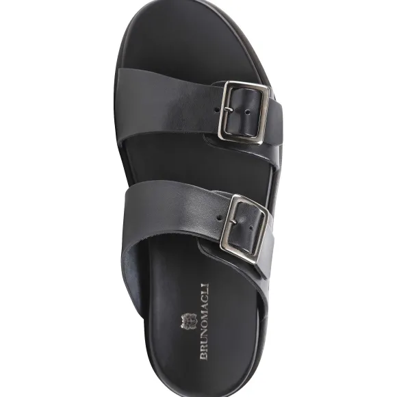 Erasmo Double-Buckle Sandal