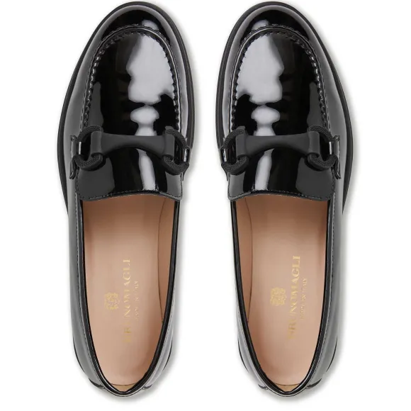 Manila Modern Patent Loafer- Black Patent