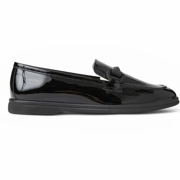 Manila Modern Patent Loafer- Black Patent