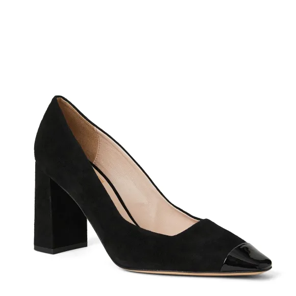 Melania Square Toe Suede Pump