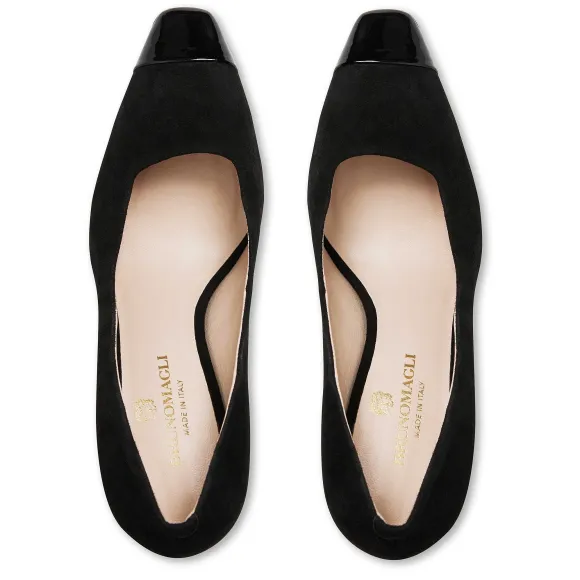 Melania Square Toe Suede Pump