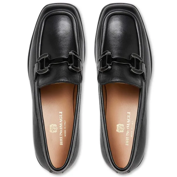 Natalie Square Toe Loafer Leather